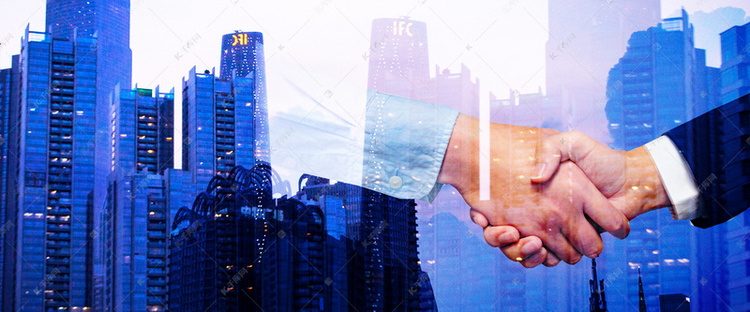 企業(yè)商務合作大氣城市建筑背景